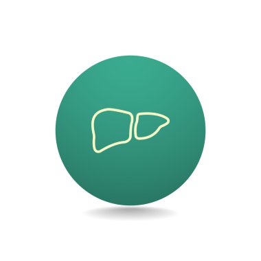 İnsan karaciğer organ simgesi