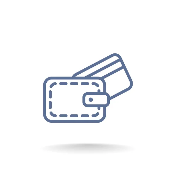 Cartera con icono de tarjeta de crédito — Archivo Imágenes Vectoriales