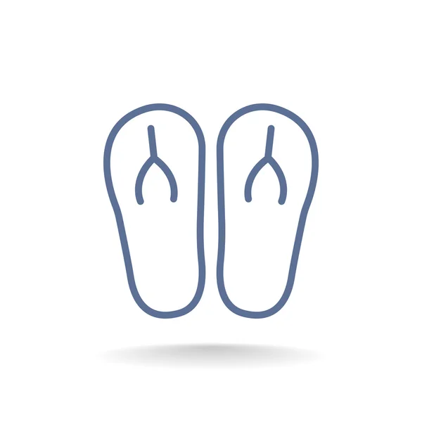 Pantoufles de plage icône — Image vectorielle