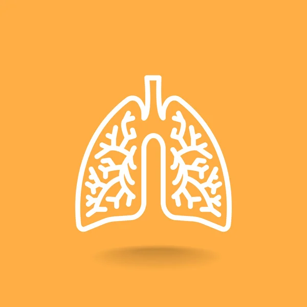 Icono de pulmones humanos — Vector de stock