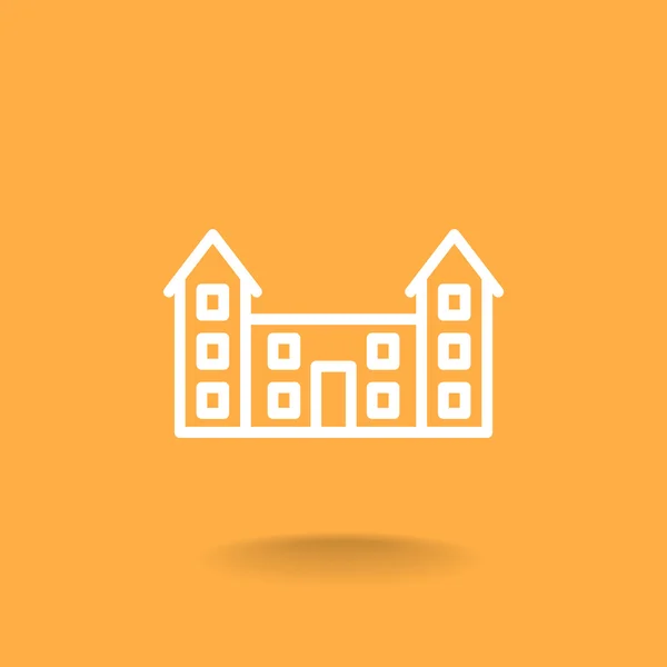 Icono de edificio escolar — Vector de stock