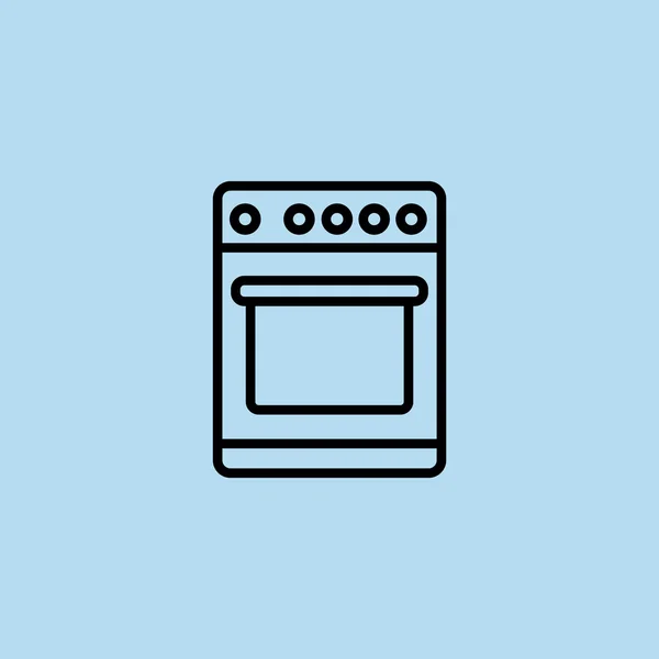 Icône de cuisinière de cuisine — Image vectorielle