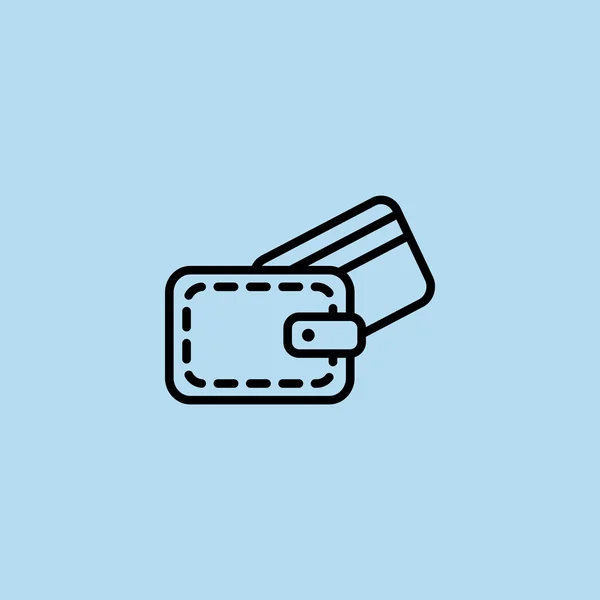 Peněženka s ikonou kreditních karet — Stockový vektor