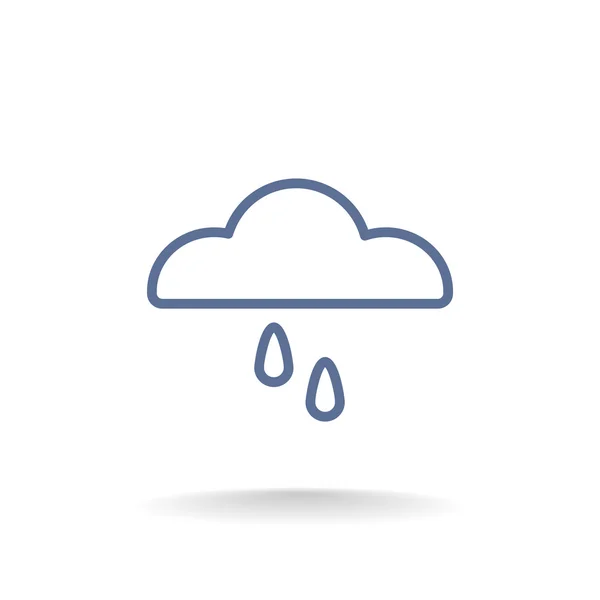 Moln och regn-ikonen — Stock vektor