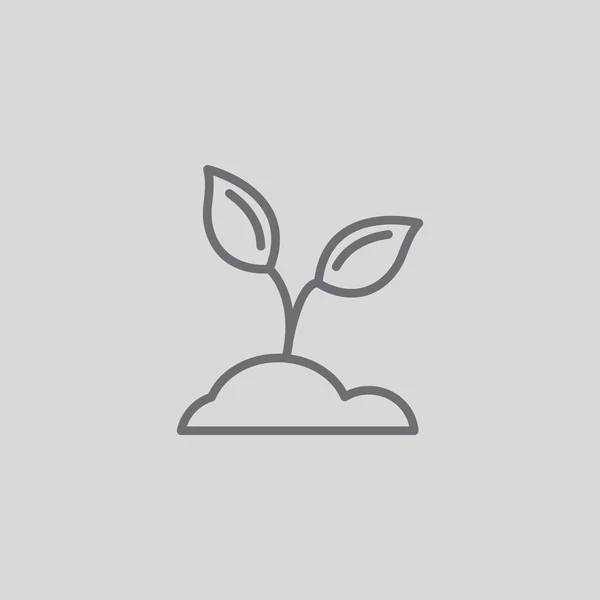 Sprout met blaadjes pictogram — Stockvector