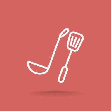 Kepçe ve spatula simgesi