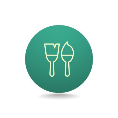 iki fırçaları simgeler