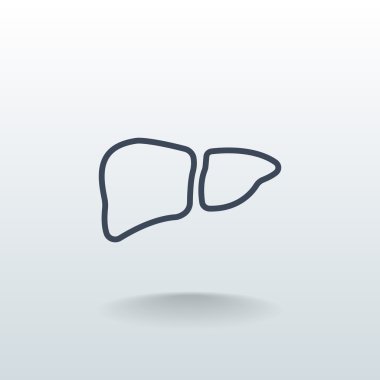 İnsan karaciğer organ simgesi