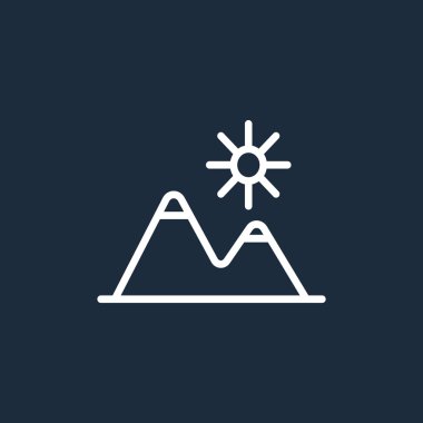 dağlar seyahat simgesi