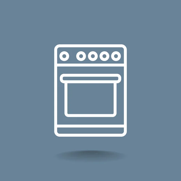 Cocina estufa icono — Vector de stock