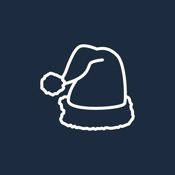 Santa sombrero icono — Vector de stock