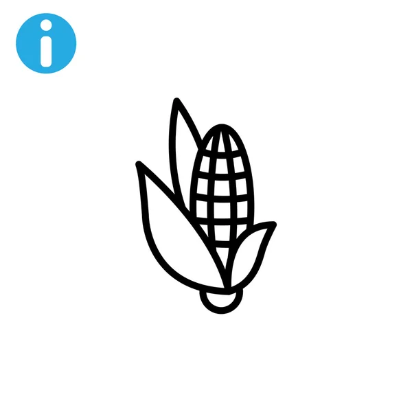 Flat corn icon — Stock Vector