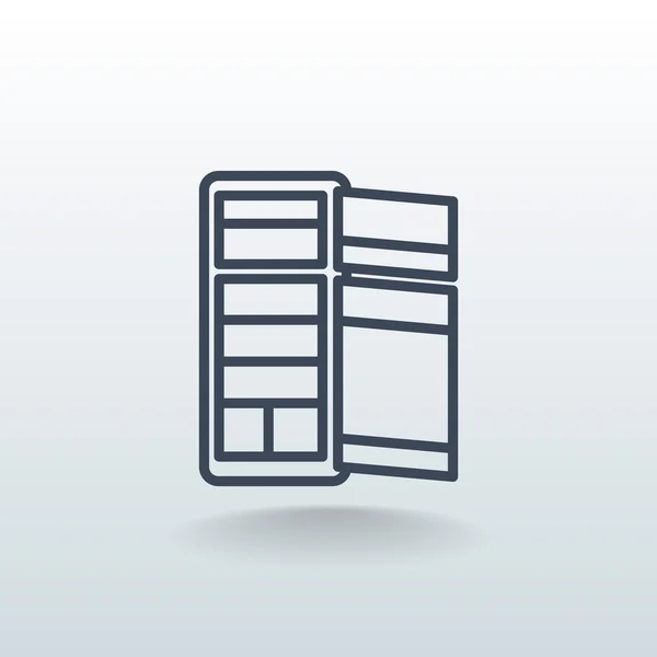 Kitchen refrigerator icon — Stock Vector