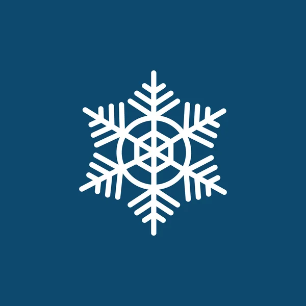 Esquema de copo de nieve icono — Vector de stock