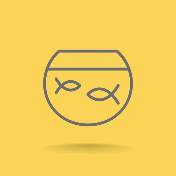 Outline fish icon — Stock Vector