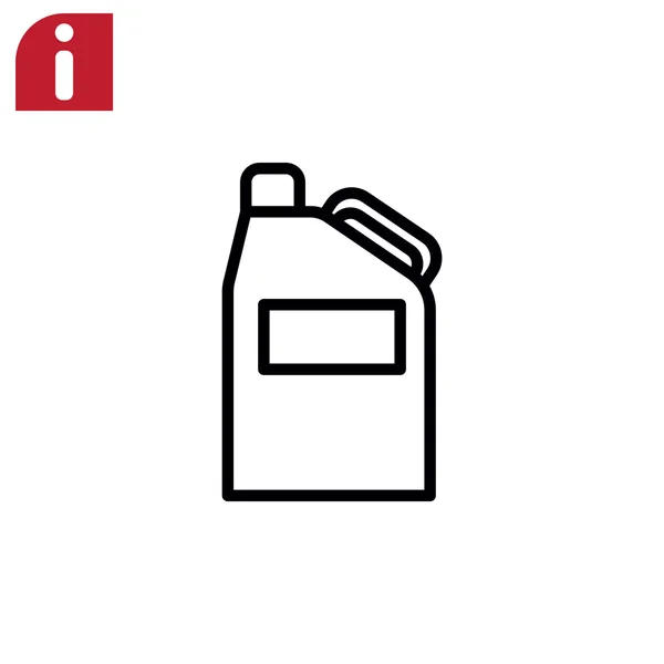 Jerrycan with oil icon — Stock Vector