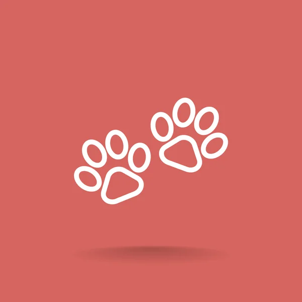 Paw prints icon — Stock Vector