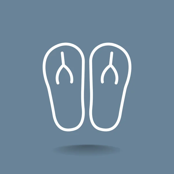 Beach slippers icon — Stock Vector