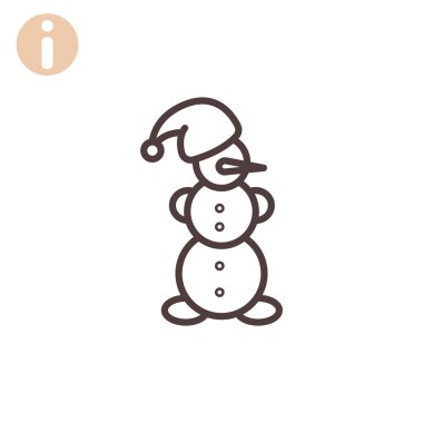 Yılbaşı kardan adam simgesi