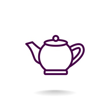 çaydanlık anahat simgesini