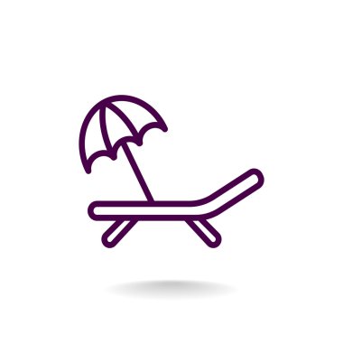 şezlong şemsiye simgesiyle