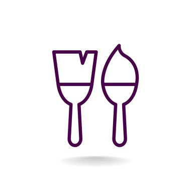 iki fırçaları simgeler