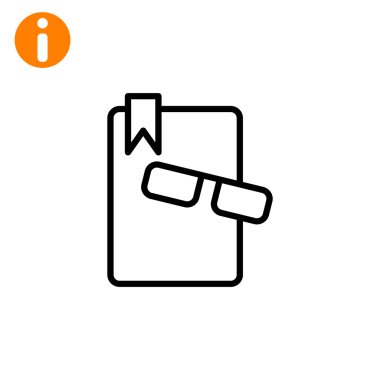 kitap ve gözlük simgesi