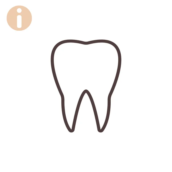 Icono del diente humano — Archivo Imágenes Vectoriales