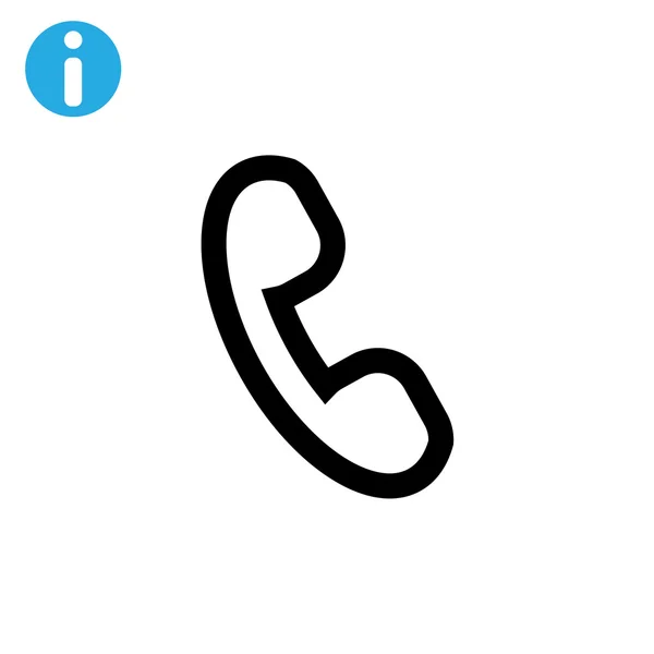 Flat Handset Icon — Stock Vector