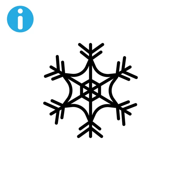Natal ícone floco de neve — Vetor de Stock