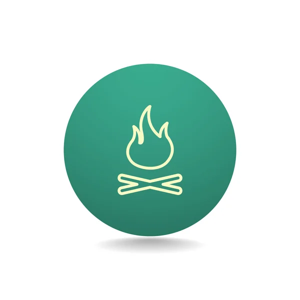 Burning campfire icon — Stock Vector