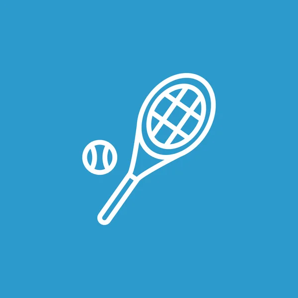 Tennisracket med bollen ikonen — Stock vektor