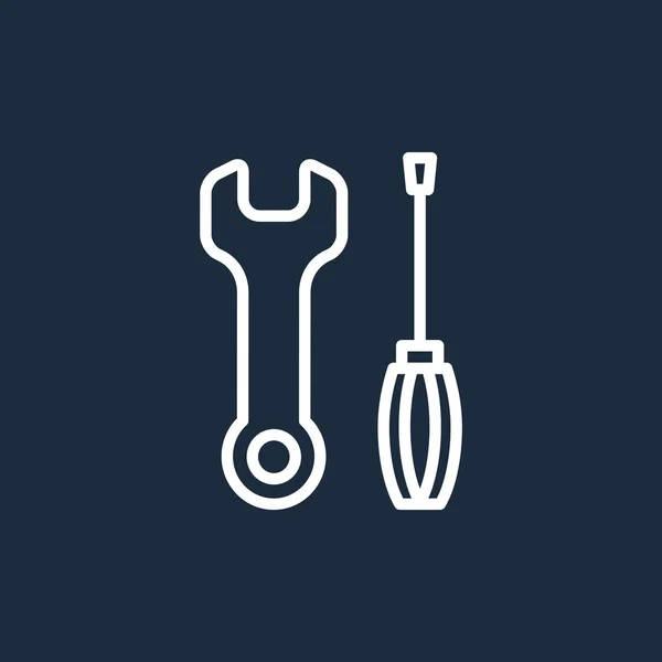Schlüssel- und Schraubenzieher-Symbole — Stockvektor