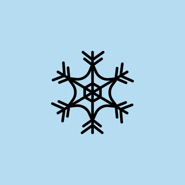 Navidad copo de nieve icono — Archivo Imágenes Vectoriales