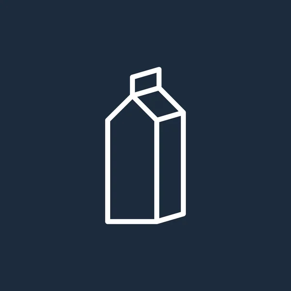 Бумажный контейнер для иконки молока — стоковый вектор