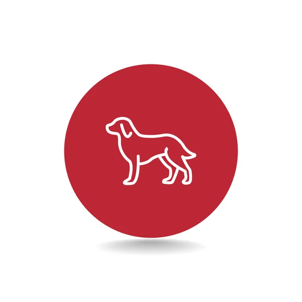 Delinear ícone cão — Vetor de Stock