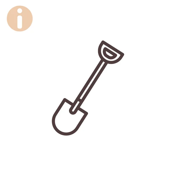 Shovel tool icon — Stock Vector