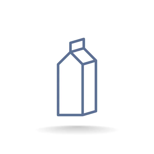 Papiercontainer für Milch-Symbol — Stockvektor