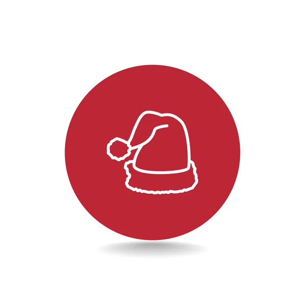 Ícone de chapéu de Santa —  Vetores de Stock
