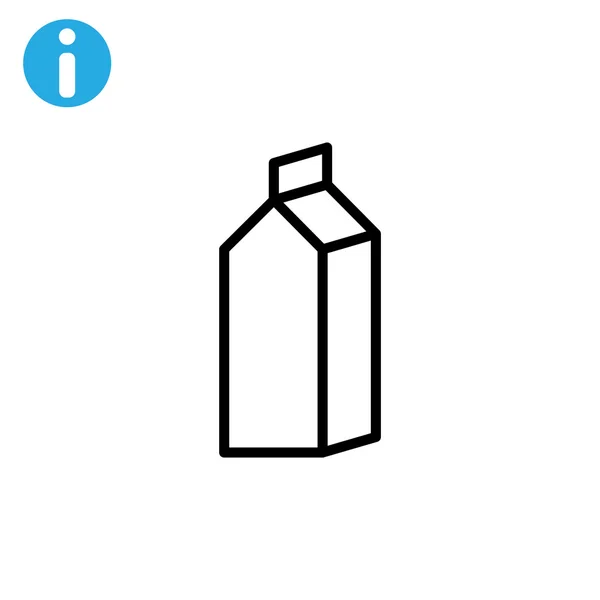 Papper behållare för mjölk ikonen — Stock vektor