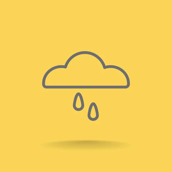 Ikona mraků a deště — Stockový vektor