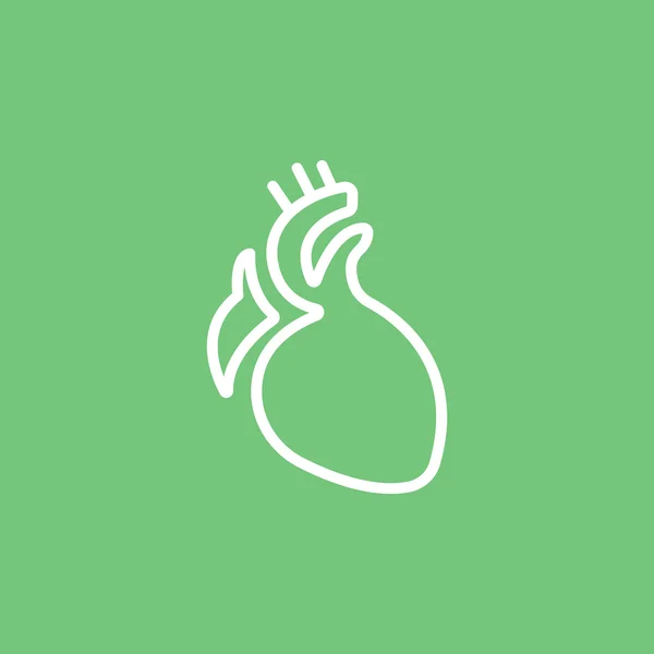 Ikona lidského srdce — Stockový vektor