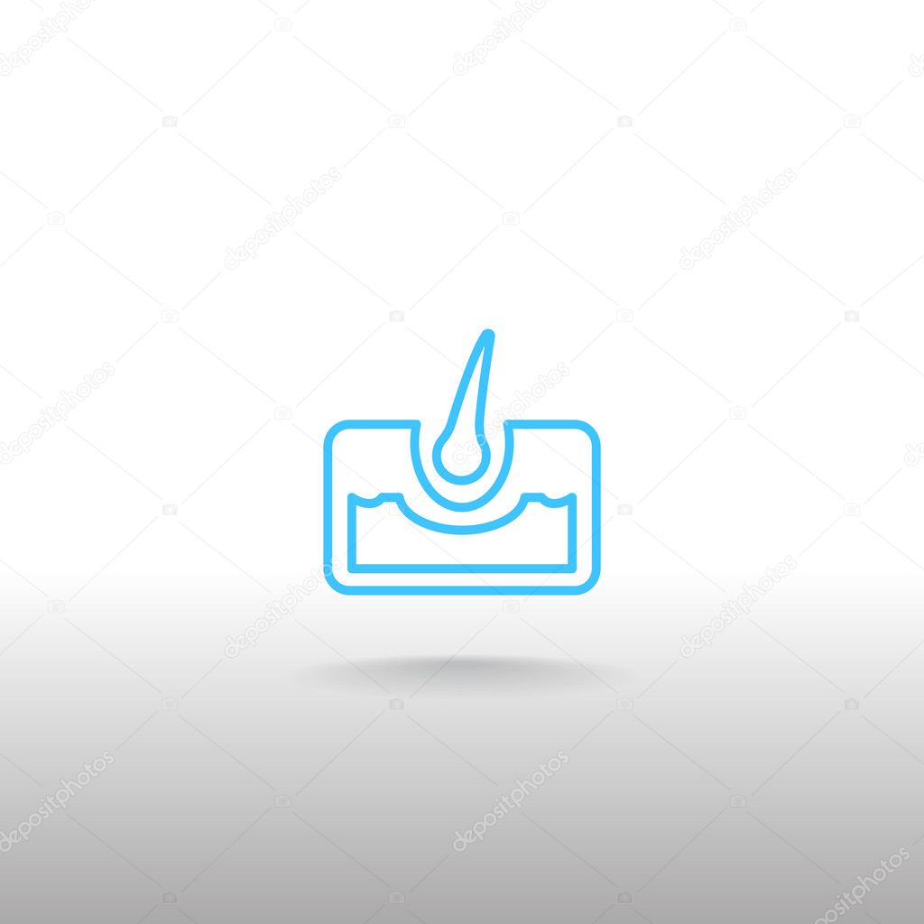 Human hair icon. medical symbol. vector illustration