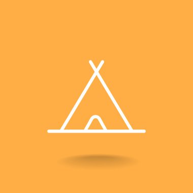 Turist çadır simgesi