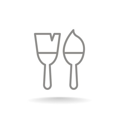 iki fırçaları simgeler