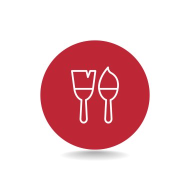 iki fırçaları simgeler