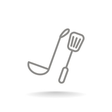 Kepçe ve spatula simgesi