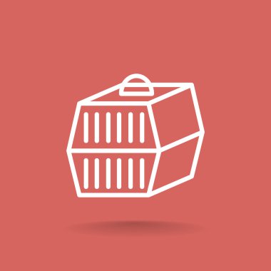 Evde beslenen hayvan taşıma kutusu simgesi