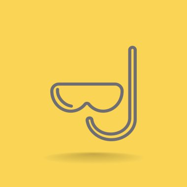 maske ve şnorkel simgesi