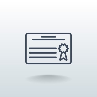 sertifika veya diploma simgesi